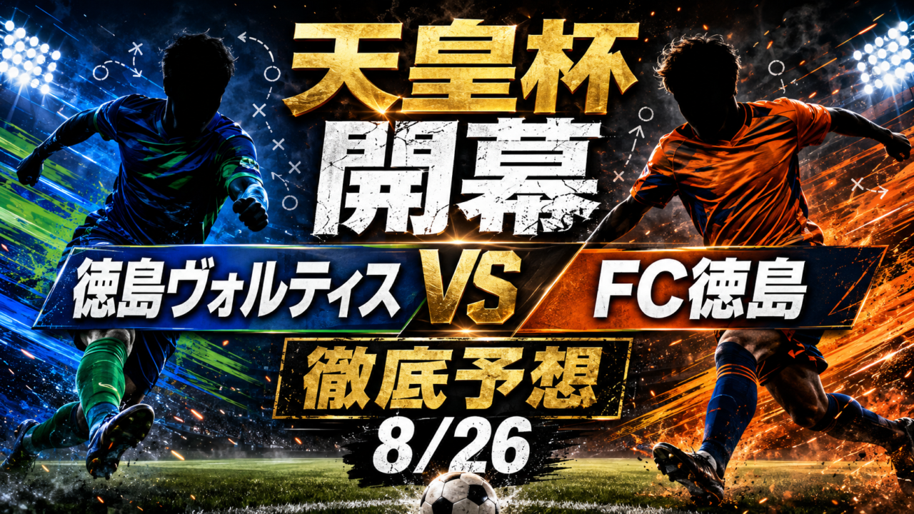 【ヴォルティスサポ/FC徳島サポ必見】　Jリーグ天皇杯開幕　徳島ヴォルティスvsFC徳島 徹底予想