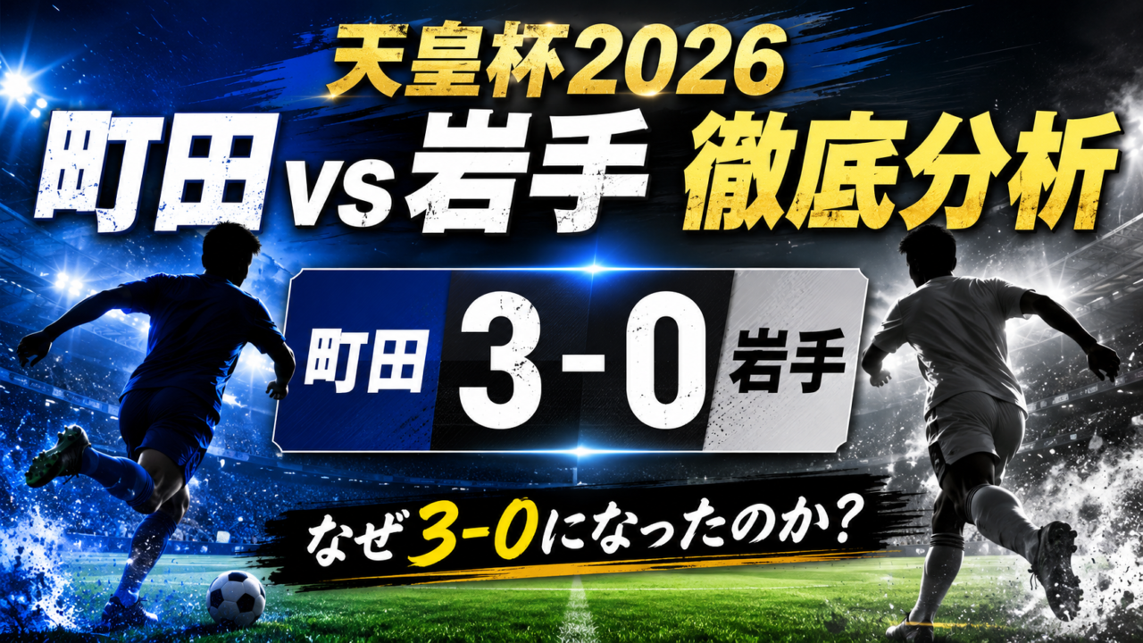 【天皇杯2026】FC町田ゼルビアvsいわてグルージャ盛岡を徹底分析|3-0完勝の理由・スタメン・得点経過・見どころ 【天皇杯2026】FC町田ゼルビアvsいわてグルージャ盛岡を徹底分析|3-0完勝の理由・スタメン・得点経過・見どころ