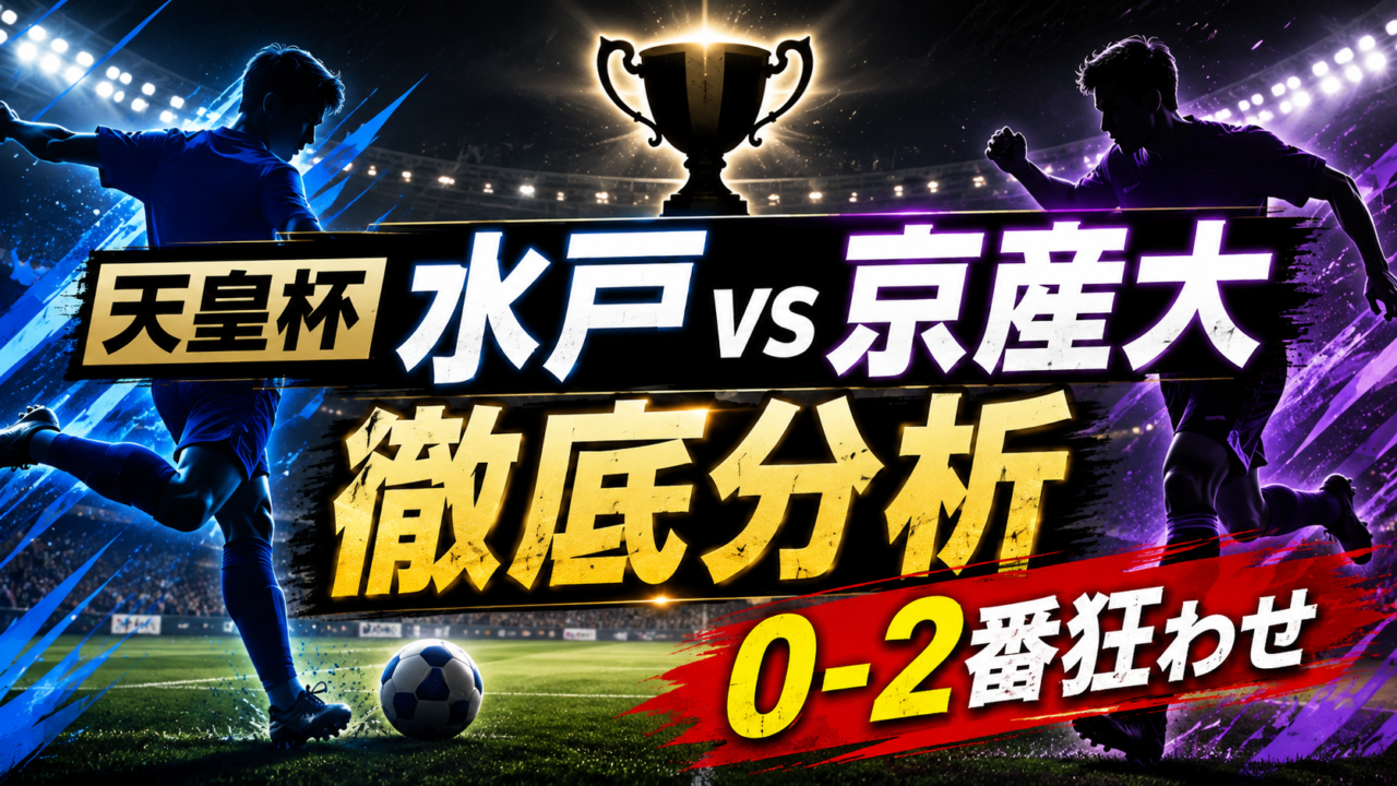 【天皇杯2026】水戸ホーリーホックvs京都産業大学を徹底分析｜J1水戸が0-2完敗、妹尾颯斗2発のジャイアントキリングはなぜ起きた？