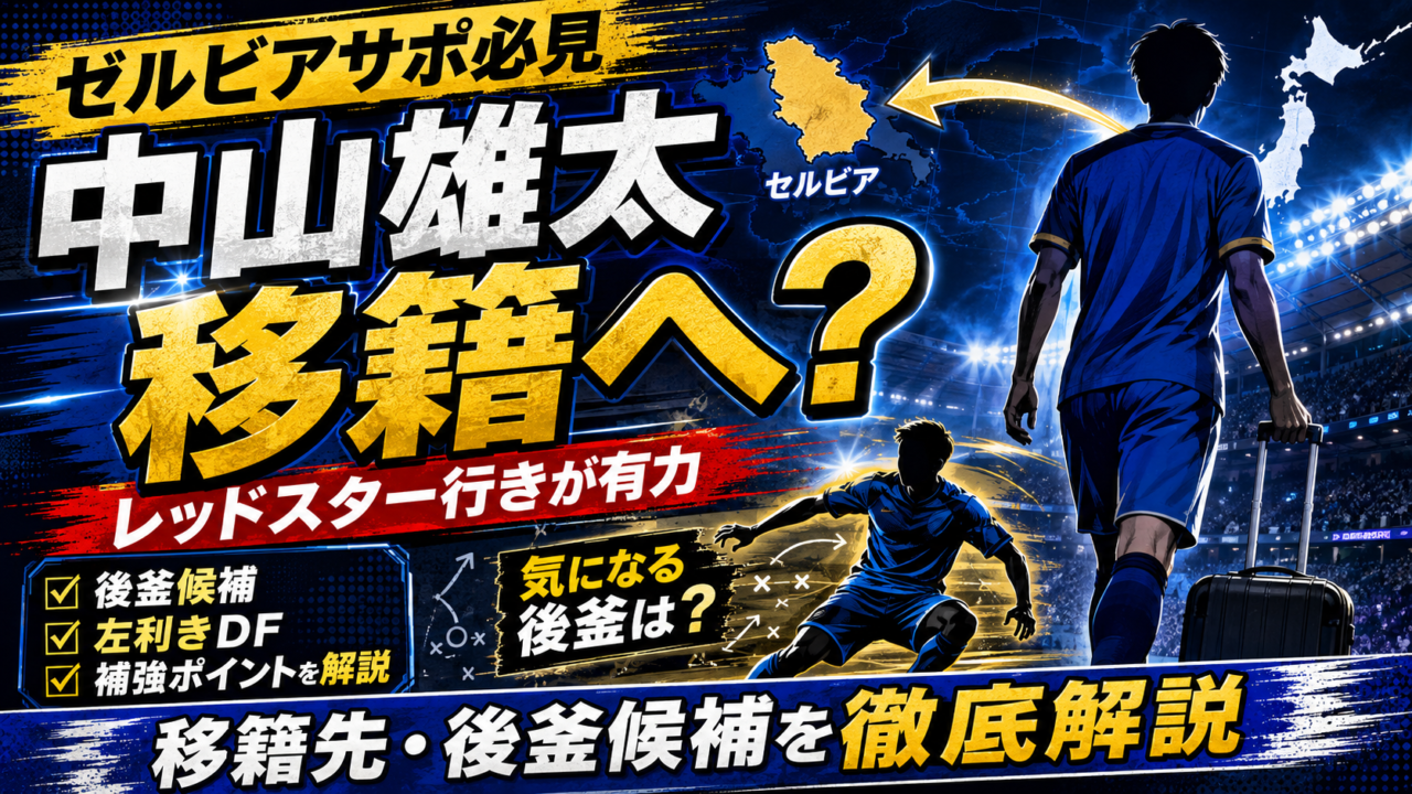 【FC町田ゼルビア】中山雄太がレッドスター移籍へ！後釜は誰？ウーワイアン、イ・ギヒョクら補強候補を徹底解説