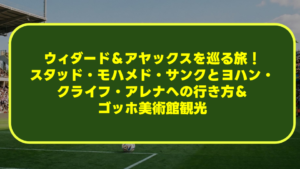 【完全ガイド】ウィダード&アヤックスを巡る旅!スタッド・モハメド・サンクとヨハン・クライフ・アレナへの行き方&ゴッホ美術館観光 【完全ガイド】ウィダード&アヤックスを巡る旅!スタッド・モハメド・サンクとヨハン・クライフ・アレナへの行き方&ゴッホ美術館観光