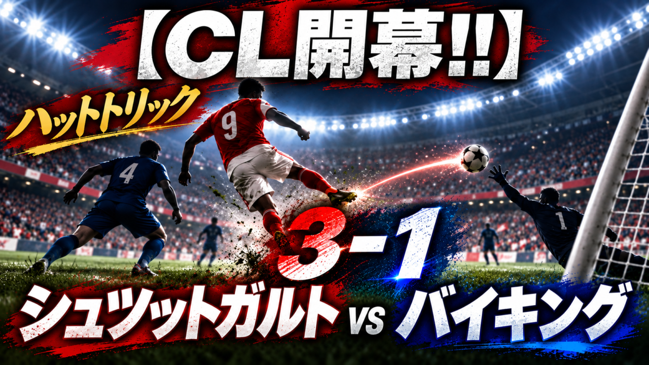 【CL開幕！！】シュツットガルト3-1バイキングを徹底分析！デミロヴィッチが12分間で圧巻ハットトリック｜CL初出場バイキングを撃破