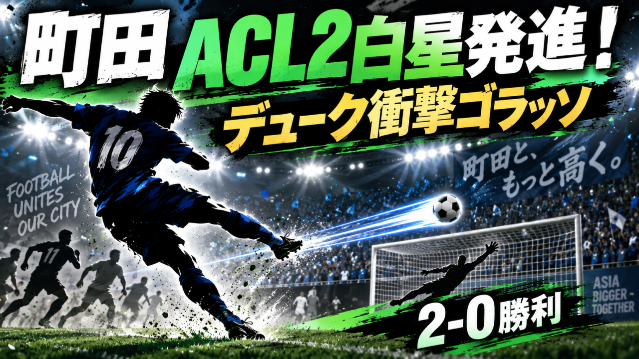 【ACL2】町田が白星発進！デュークのゴラッソ＆イェンギ弾でスヴァイリエンに2-0完勝