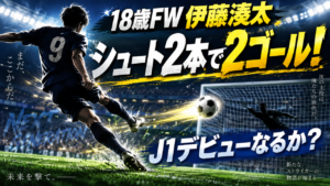 【次世代注目株】シュート2本で2ゴール！神戸18歳FW伊藤湊太がU-21で驚異の決定力