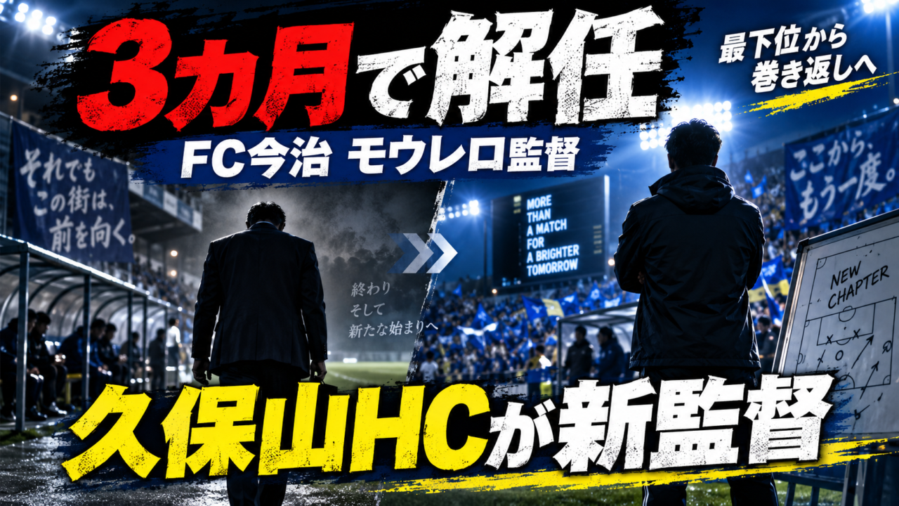 FC今治、モウレロ監督を約3カ月で解任　久保山由清ヘッドコーチが新監督に