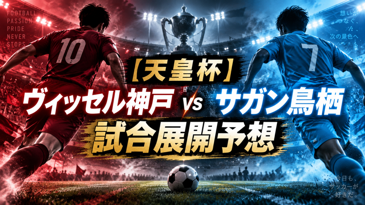 【天皇杯】ヴィッセル神戸vsサガン鳥栖 試合展開予想｜J1首位・神戸に鳥栖はどう挑む？
