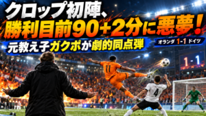 【UEFAネーションズリーグ】オランダ代表vsドイツ代表 劇的決着！ガクポ90＋2分弾でクロップ初陣ドロー