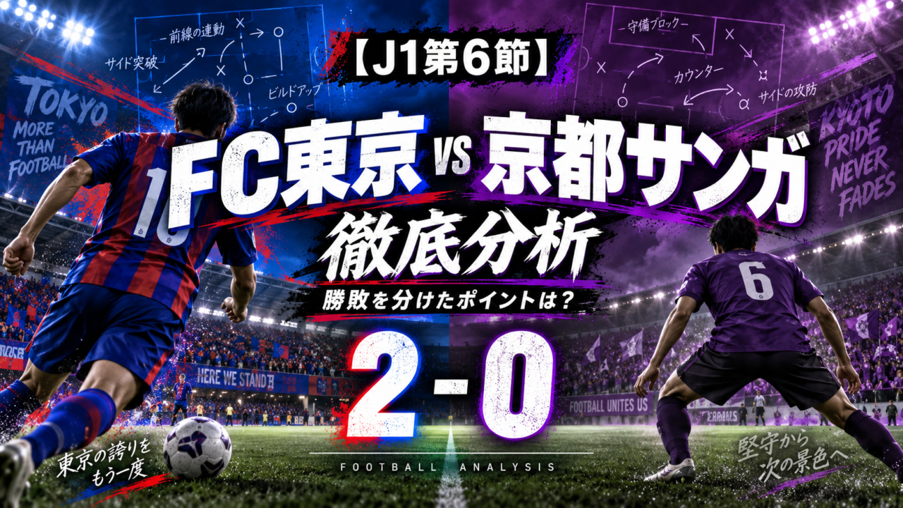【J1第6節】FC東京vs京都サンガ徹底分析｜マルセロ・ヒアン＆長倉弾で2-0！室屋成が生んだ勝敗の分岐点