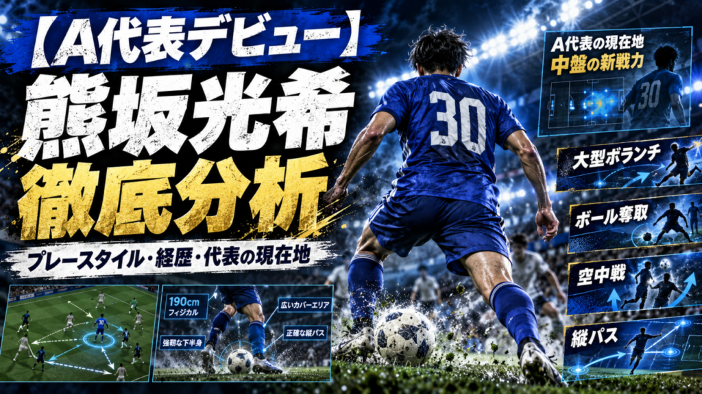 【A代表デビュー選手特集】熊坂光希を徹底分析|柏アカデミーから大学経由で帰還、長期離脱を乗り越えてつかんだ日本代表初出場 【A代表デビュー選手特集】熊坂光希を徹底分析|柏アカデミーから大学経由で帰還、長期離脱を乗り越えてつかんだ日本代表初出場