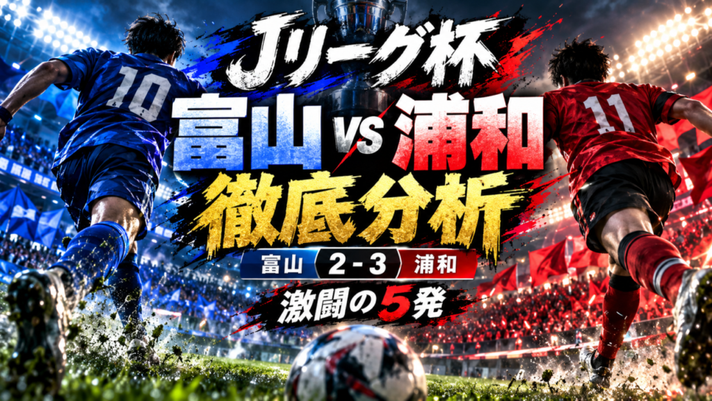 【Jリーグ杯】カターレ富山vs浦和レッズ徹底分析｜2度追いついた富山を浦和が振り切る！肥田野蓮治の83分弾で3-2決着