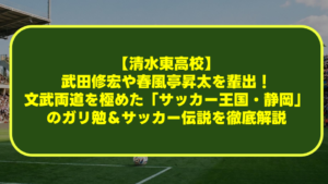 【清水東高校】武田修宏や春風亭昇太を輩出!文武両道を極めた「サッカー王国・静岡」のガリ勉&サッカー伝説を徹底解説 【清水東高校】武田修宏や春風亭昇太を輩出!文武両道を極めた「サッカー王国・静岡」のガリ勉&サッカー伝説を徹底解説