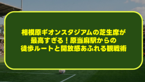【完全攻略】相模原ギオンスタジアムの芝生席が最高すぎる!原当麻駅からの徒歩ルートと開放感あふれる観戦術 【完全攻略】相模原ギオンスタジアムの芝生席が最高すぎる!原当麻駅からの徒歩ルートと開放感あふれる観戦術
