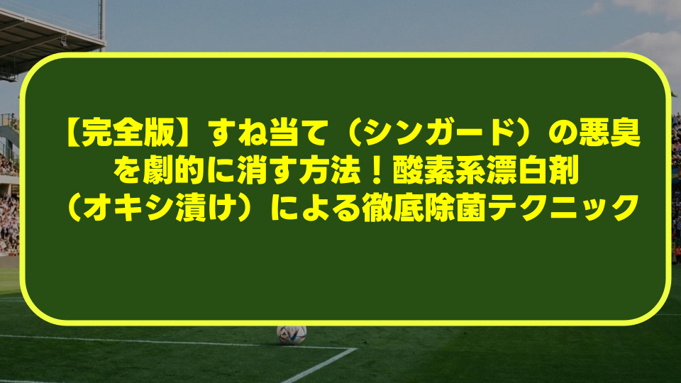 【完全版】すね当て(シンガード)の悪臭を劇的に消す方法!酸素系漂白剤(オキシ漬け)による徹底除菌テクニック 【完全版】すね当て(シンガード)の悪臭を劇的に消す方法!酸素系漂白剤(オキシ漬け)による徹底除菌テクニック