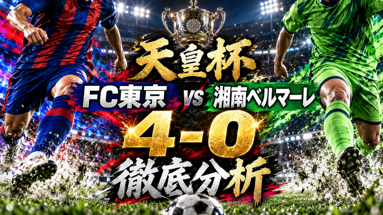 【天皇杯】FC東京vs湘南ベルマーレ徹底分析｜山田楓喜1G1A！ダニ・ゴメス初先発弾、4-0快勝でラウンド16進出