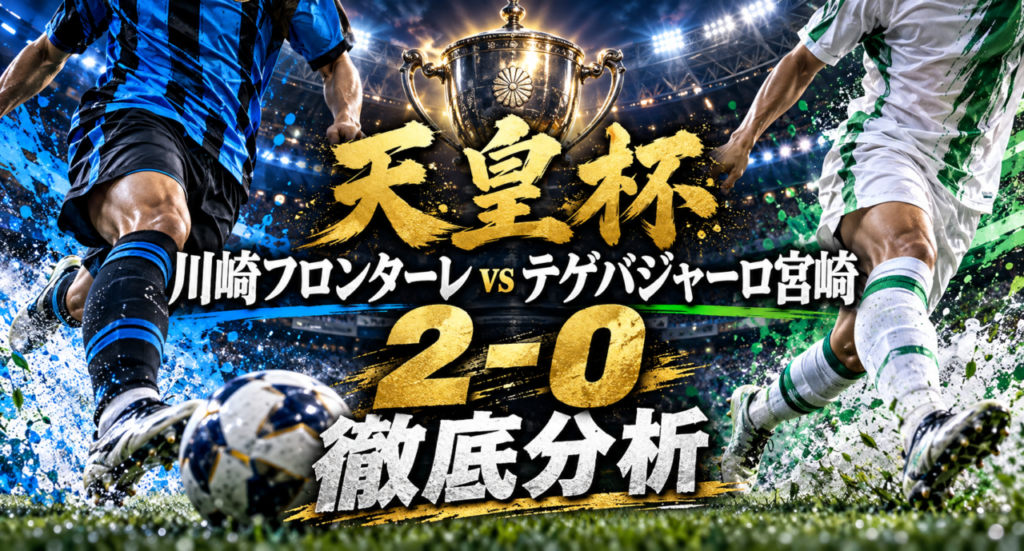 【天皇杯】川崎フロンターレvsテゲバジャーロ宮崎徹底分析｜マルシーニョ＆三浦颯太弾！2-0でラウンド16進出