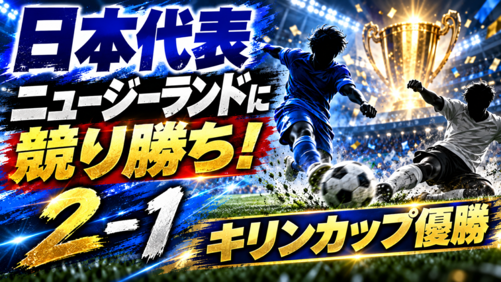 サッカー日本代表、ニュージーランドを2-1で破りキリンカップ優勝 サッカー日本代表、ニュージーランドを2-1で破りキリンカップ優勝