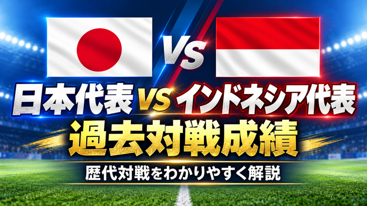 【日本代表vsインドネシア代表】過去の対戦成績を徹底解説！歴代の試合結果とアジアカップ2027の展望